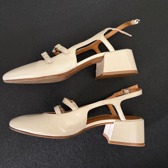 Sezane Paula Babies Shoes Cream Patent leather size 38 7.5 - Picture 12 of 12